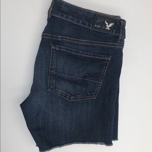 AEO denim midi shorts
